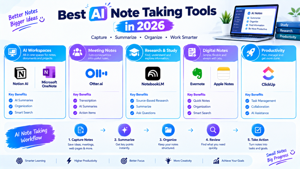 Best AI Note Taking Tools in 2026
