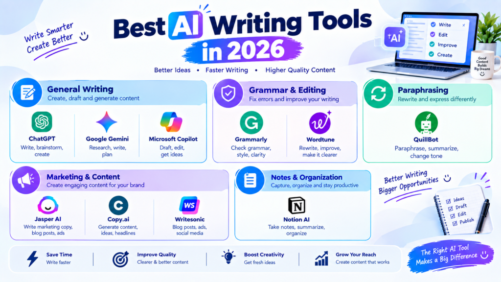 Best AI Writing Tools in 2026